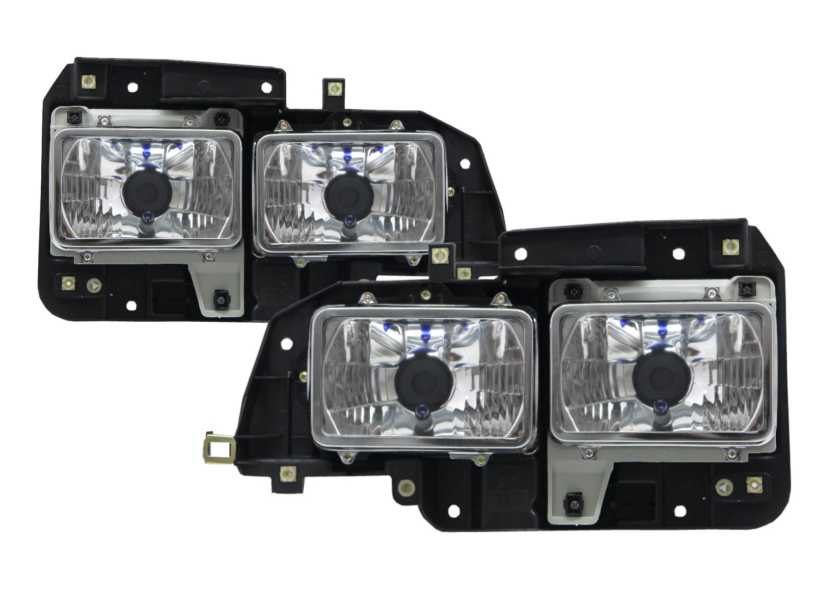 CrazyTheGod ELF 100P Fifth generation 1993-2003 Truck 2D Clear Headlight Headlamp Chrome for ISUZU LHD
