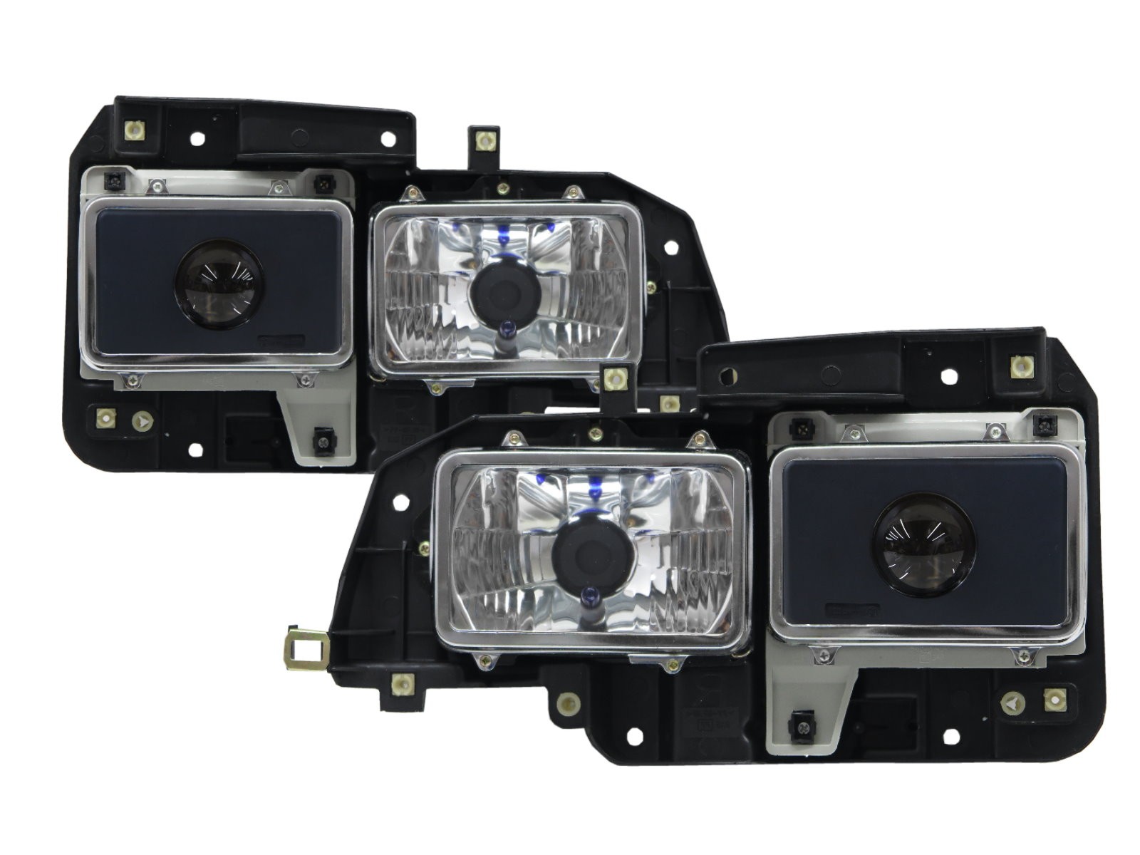 CrazyTheGod ELF 100P Fifth generation 1993-2003 Truck 2D Projector Headlight Headlamp Chrome for ISUZU LHD