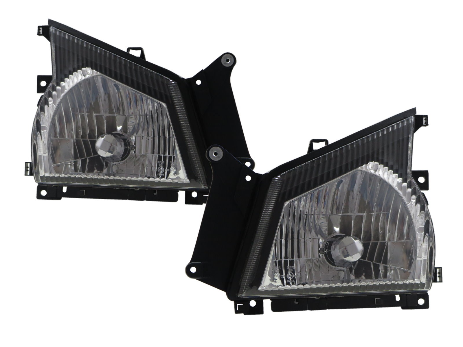 CrazyTheGod ELF 600P N-SERIES NPR NKR NHR 2004-present Truck 2D Clear Headlight Headlamp Black for ISUZU LHD