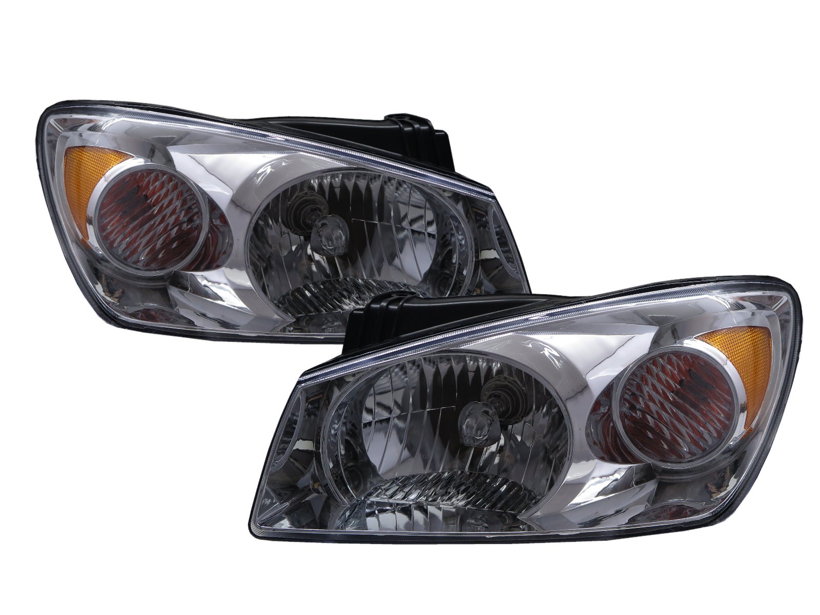CrazyTheGod Sephia LD First generation 2003-2005 PRE-FACELIFT Sedan/Hatchback 4D/5D Clear Headlight Headlamp Chrome for KIA LHD