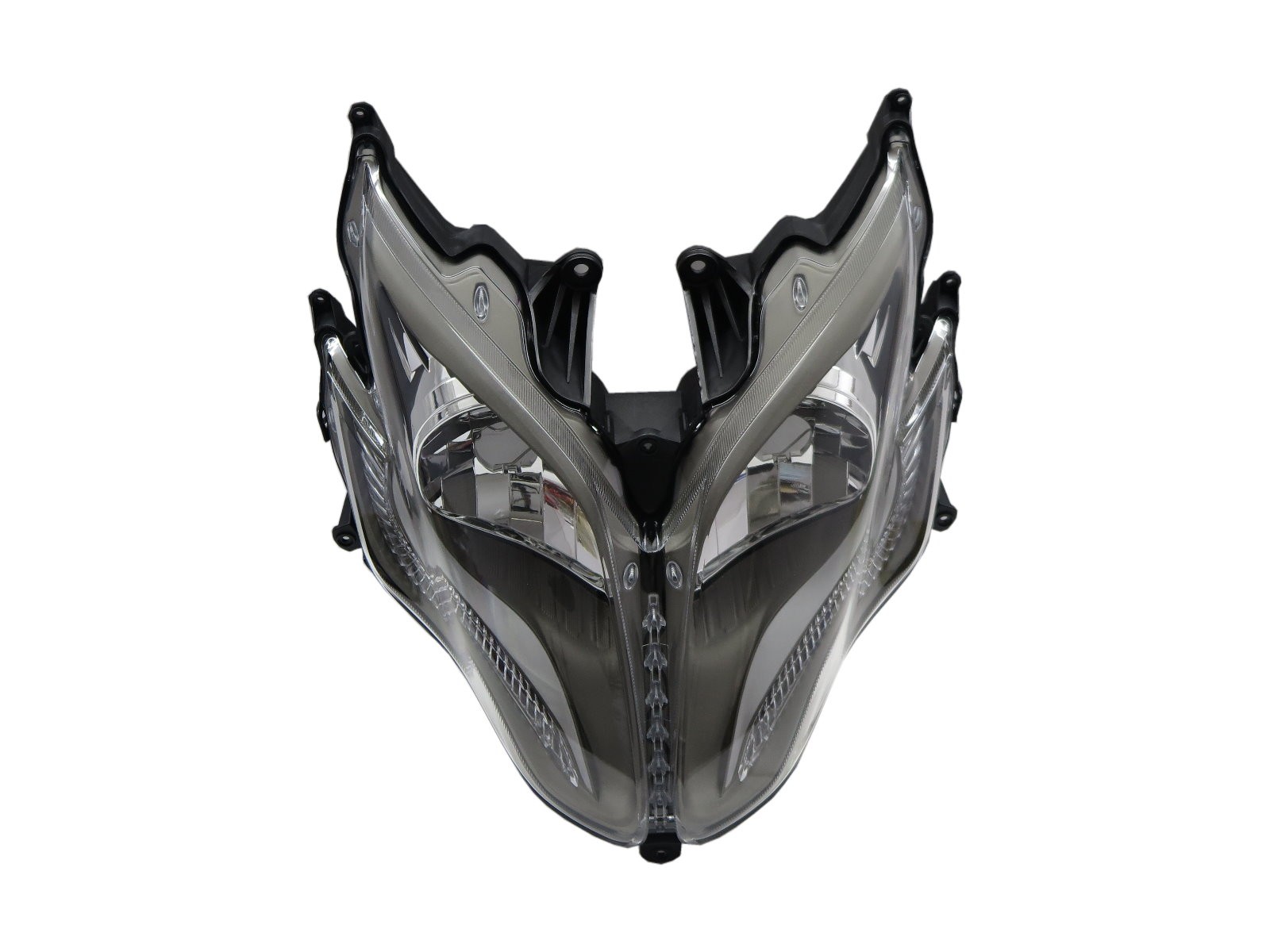 CrazyTheGod Racing King Motorcycles Clear Headlight Headlamp Black for KYMCO