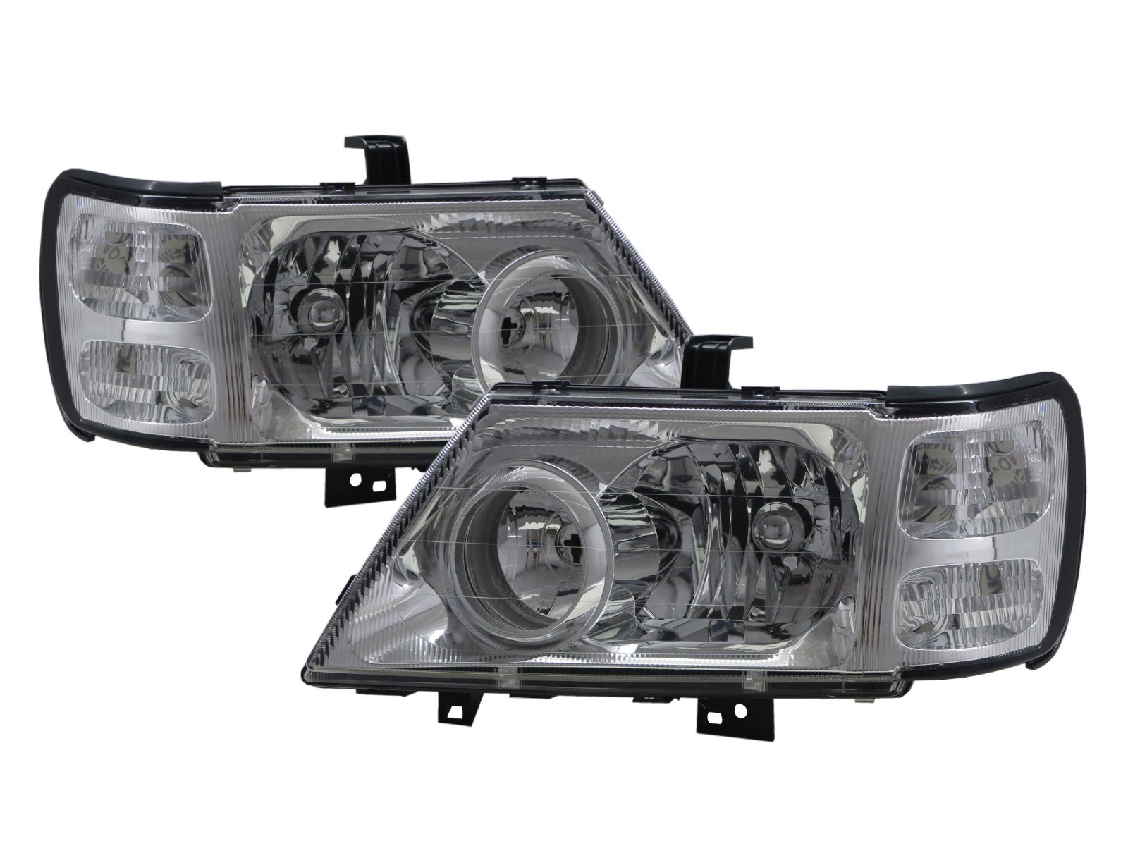 CrazyTheGod Adventure 2001-2003 Wagon/Truck 2D/5D Clear Headlight Headlamp Chrome for Mitsubishi LHD