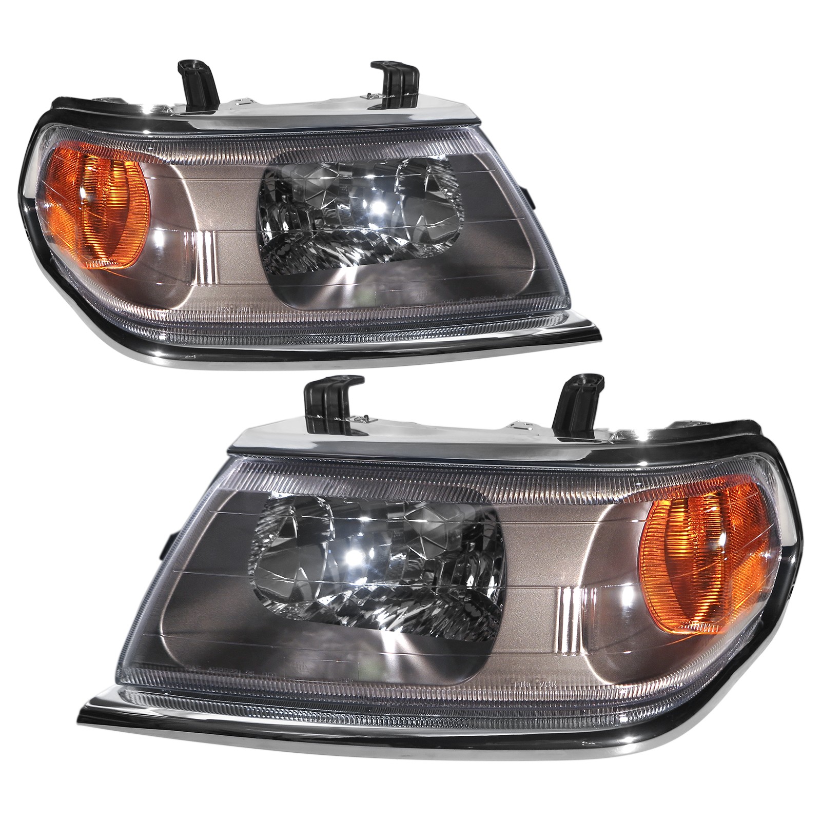 CrazyTheGod Montero Sport First generation 2000-2006 SUV 5D Clear Headlight Headlamp W/O Motor Chrome US for Mitsubishi LHD