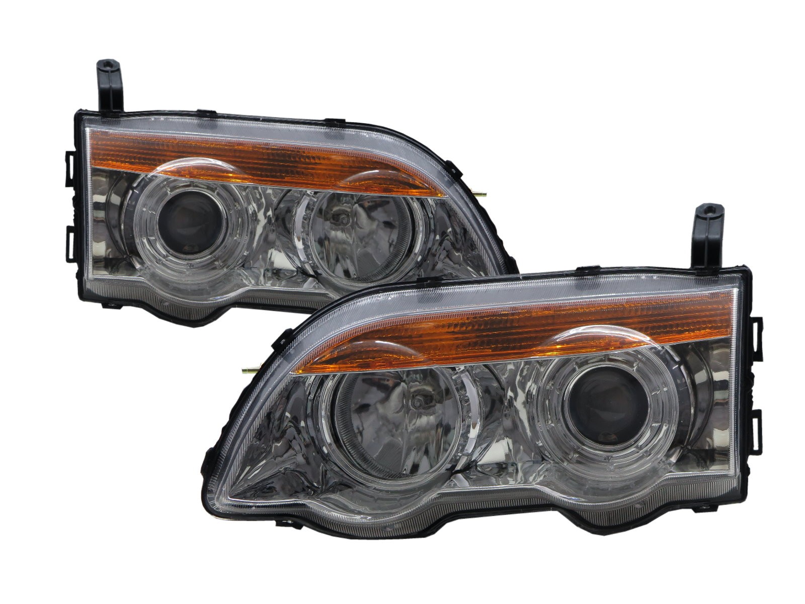 CrazyTheGod Space Gear L400 Fourth generation 2005-2008 Facelift Minivan 4D Projector Headlight Headlamp Chrome Taiwan for Mitsubishi RHD
