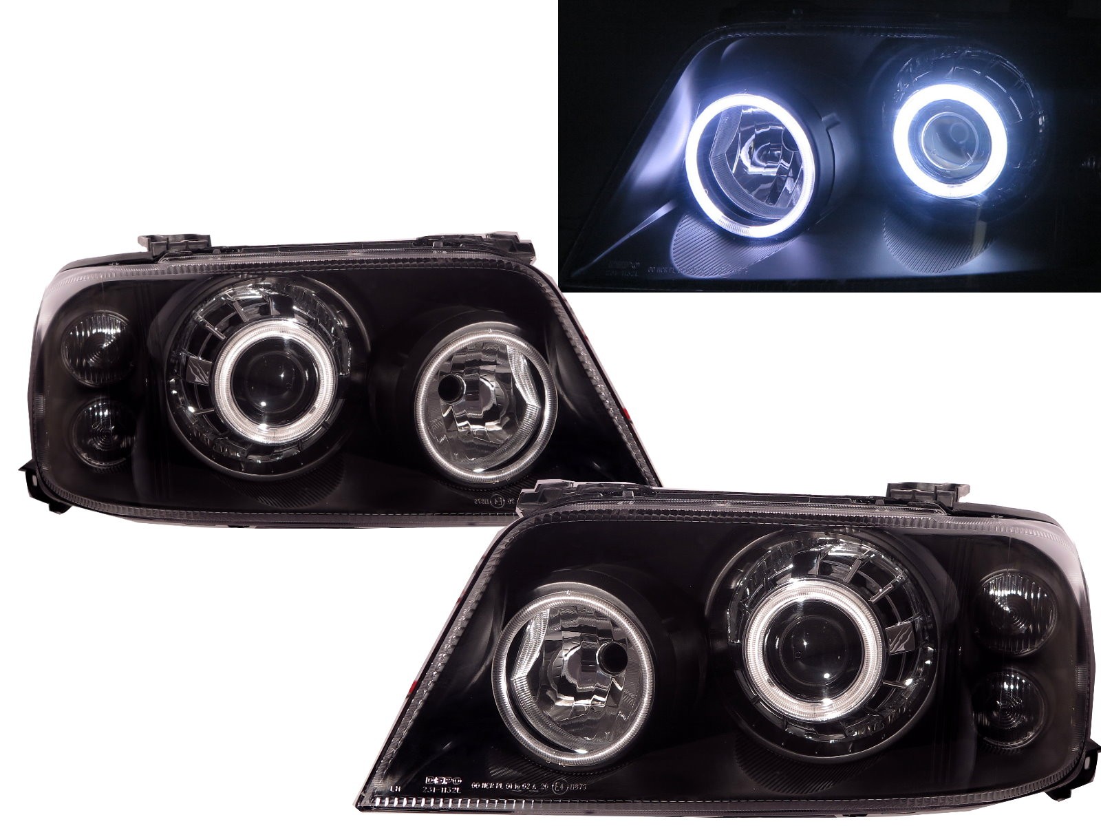 CrazyTheGod Mariner First generation 2004-2007 FACELIFTED SUV 5D CCFL Projector Headlight Headlamp Black for Mercury LHD 