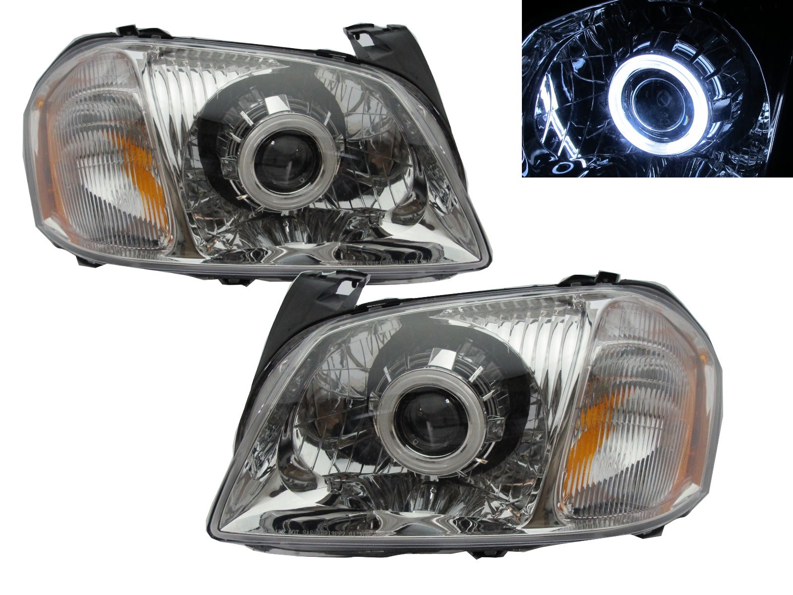 CrazyTheGod Tribute First generation 2001-2006 SUV 5D CCFL Projector Headlight Headlamp Chrome for MAZDA RHD