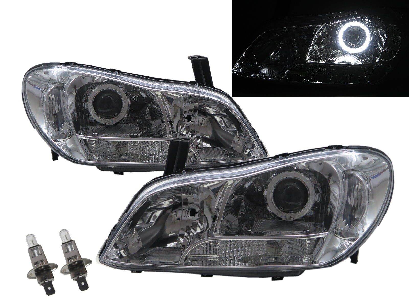CrazyTheGod Cefiro A34 2002-2004 Facelift Sedan 4D Guide LED Angel-Eye Projector Headlight Headlamp Chrome Taiwan for NISSAN LHD