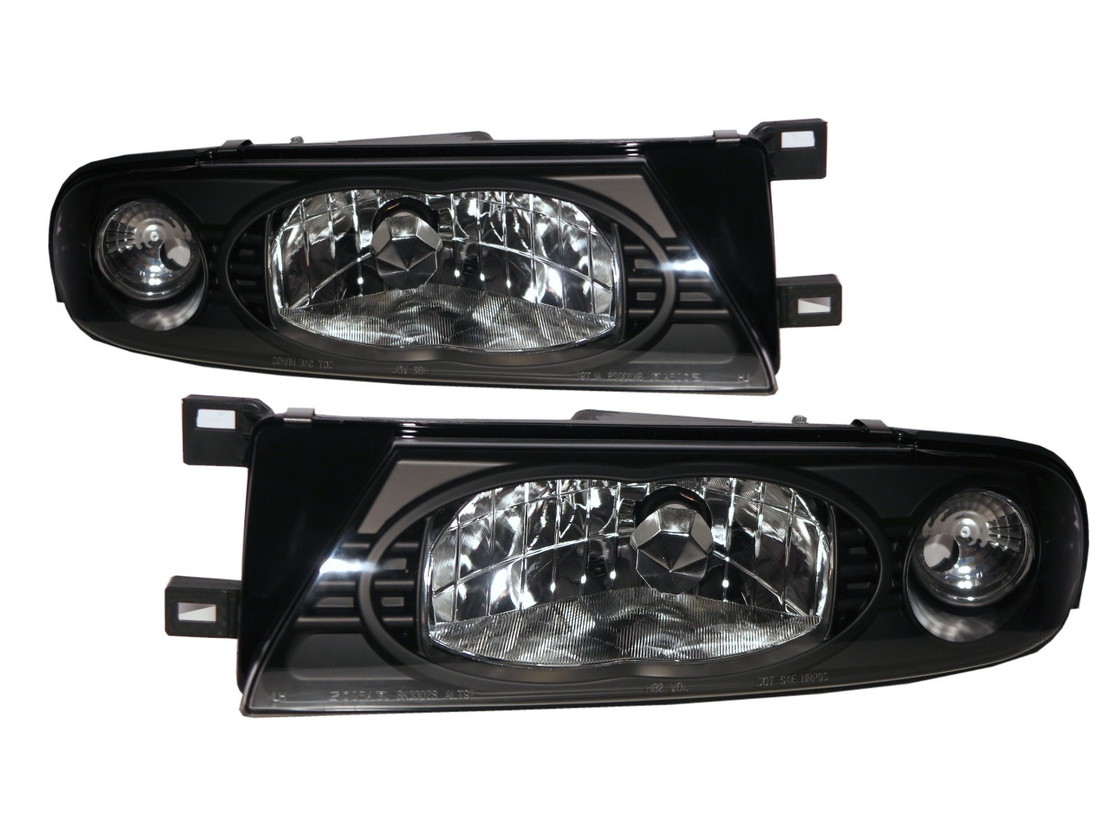 CrazyTheGod Altima U13 First generation 1992-1997 Sedan 4D Clear Headlight Headlamp Black for NISSAN LHD