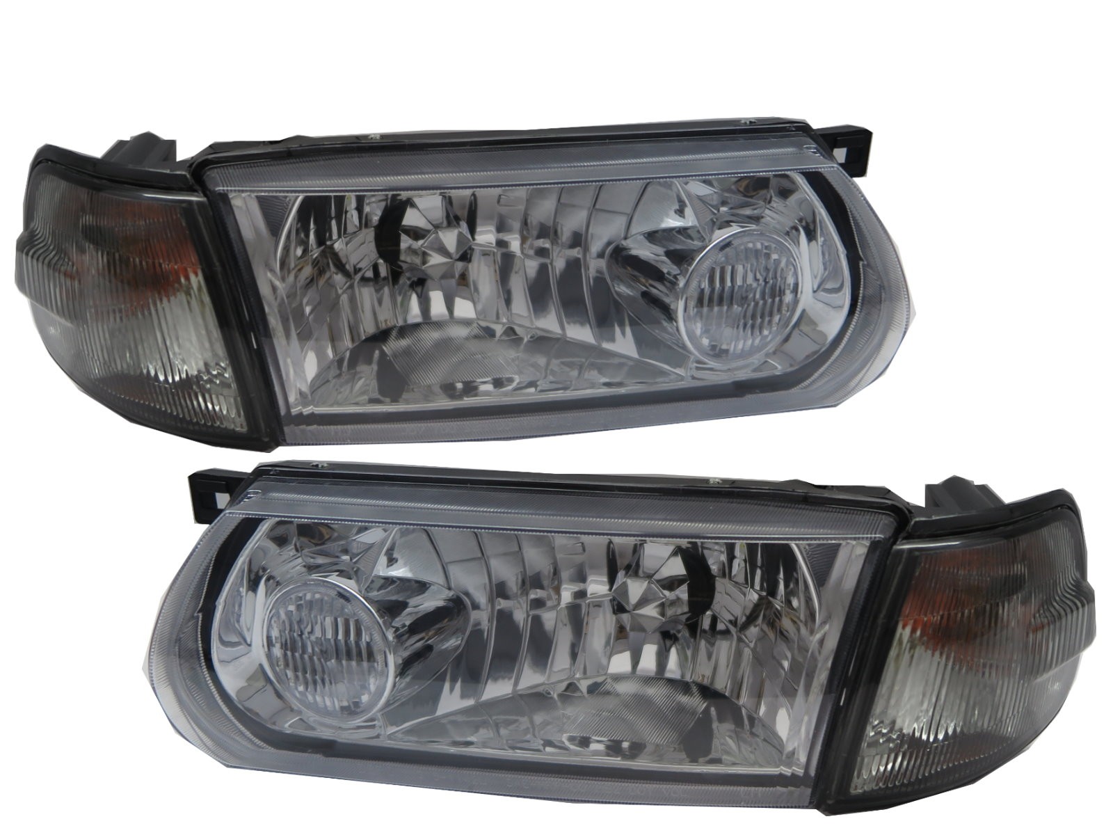 CrazyTheGod Sentra B13 Third generation 1995-present FACELIFT Sedan/Coupe 2D/4D Clear Headlight Headlamp Chrome V2 for NISSAN LHD