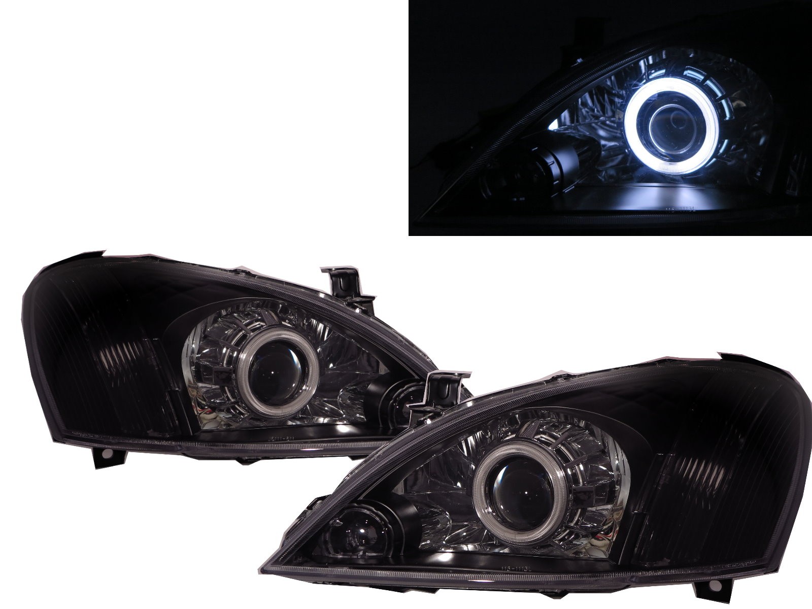 CrazyTheGod Sunny M1 2003-2006 Sedan 4D CCFL Projector Headlight Headlamp Black ASIA for NISSAN RHD
