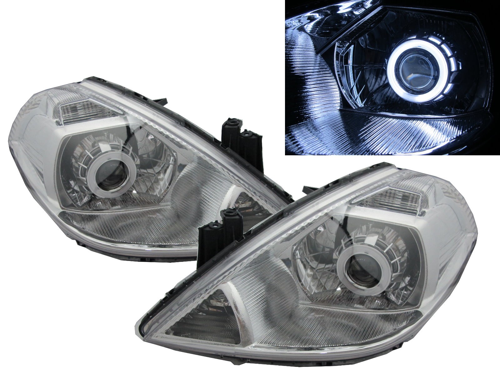 CrazyTheGod TIIDA C11 First generation 2004-2012 Sedan/Hatchback 4D/5D CCFL Projector HID Headlight Headlamp Chrome for NISSAN LHD
