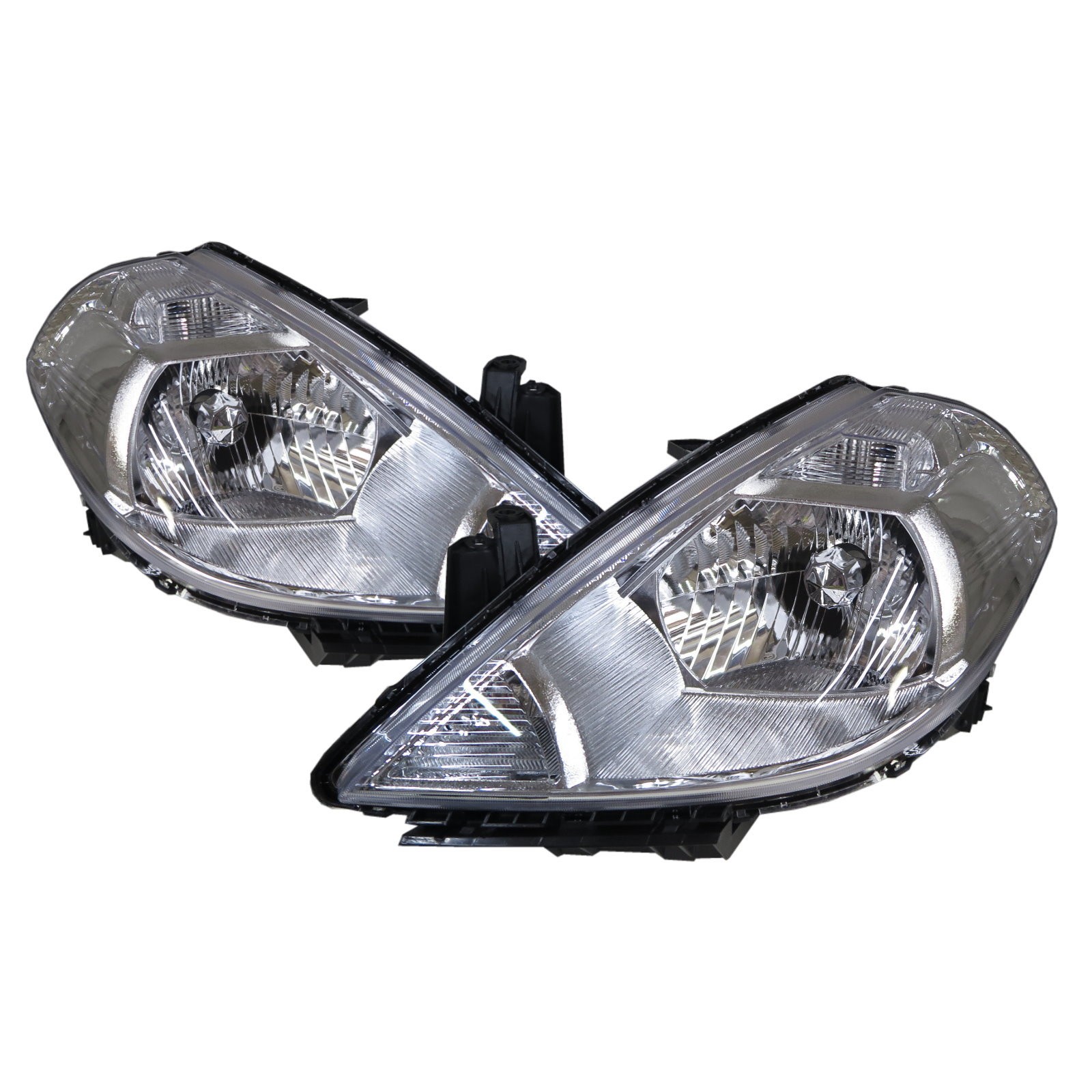 CrazyTheGod TIIDA C11 First generation 2008-2012 Facelift Sedan/Hatchback 4D/5D Clear Headlight Headlamp W/ Motor Chrome V2 for NISSAN LHD