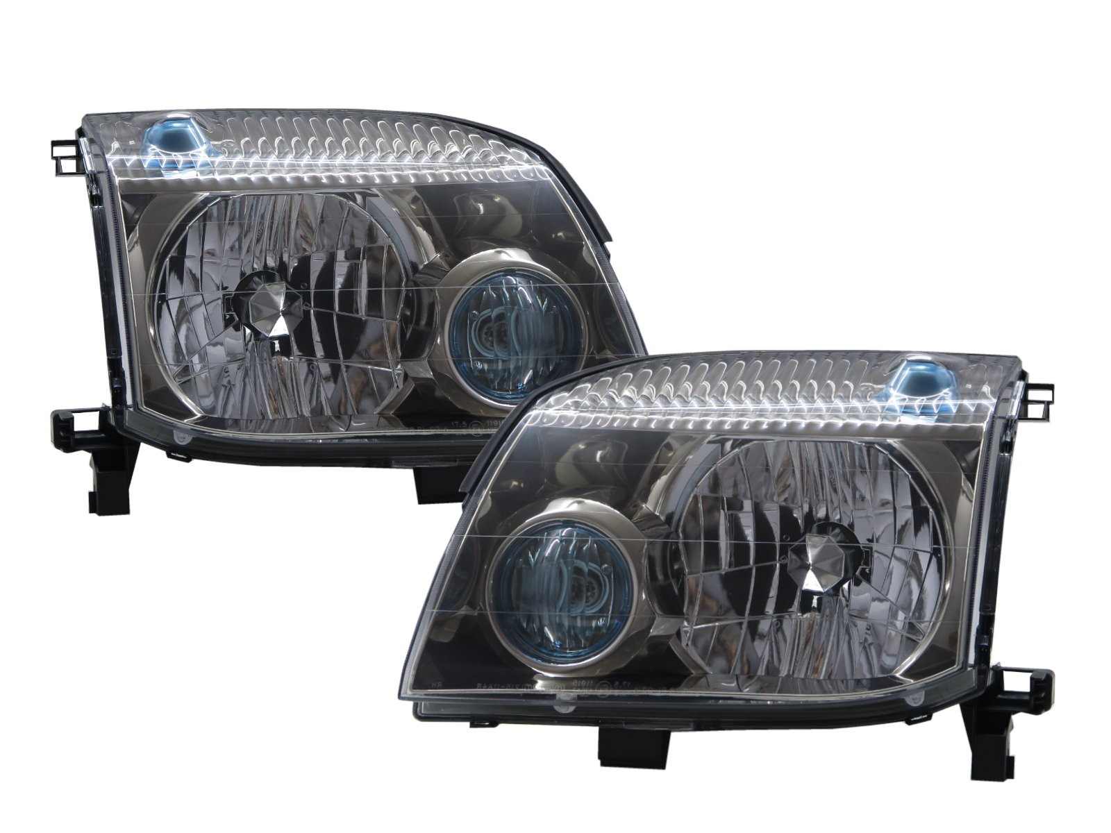 CrazyTheGod X-Trail T30 First generation 2001-2007 SUV 5D Clear Headlight Headlamp Smoke V2 for NISSAN RHD
