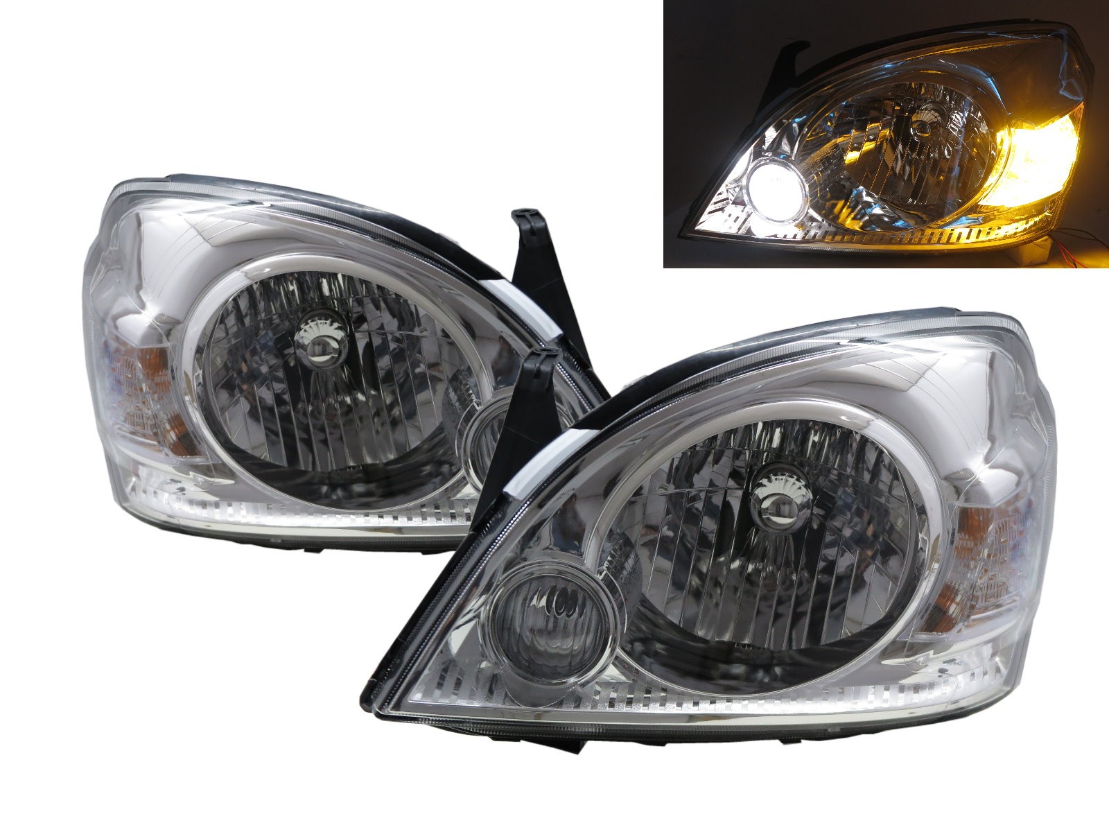 CrazyTheGod X-Trail T30 First generation 2006-2008 SUV 5D Clear Headlight Headlamp Chrome Taiwan for NISSAN LHD