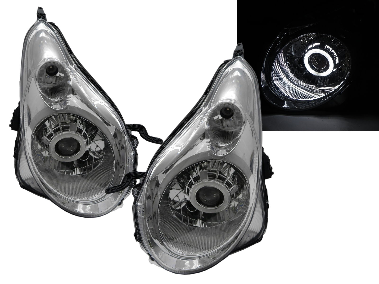 CrazyTheGod ALTO Celerio Seventh generation 2010-2014 Hatchback 5D CCFL Projector Headlight Headlamp Chrome for SUZUKI LHD