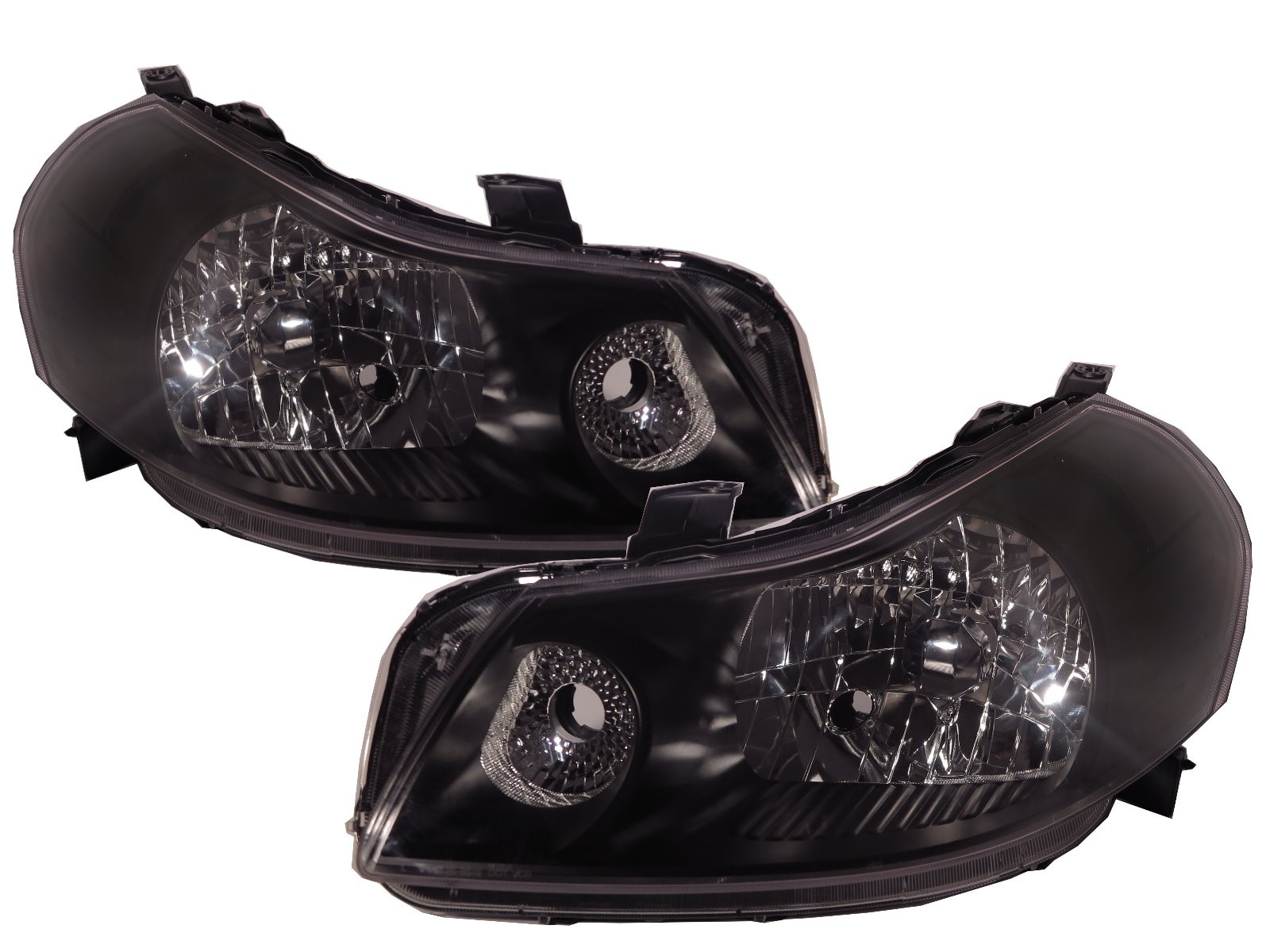 CrazyTheGod SX4 First generation 2007-2013 Sedan/Hatchback 4D/5D Clear Headlight Headlamp Black V1 for SUZUKI LHD