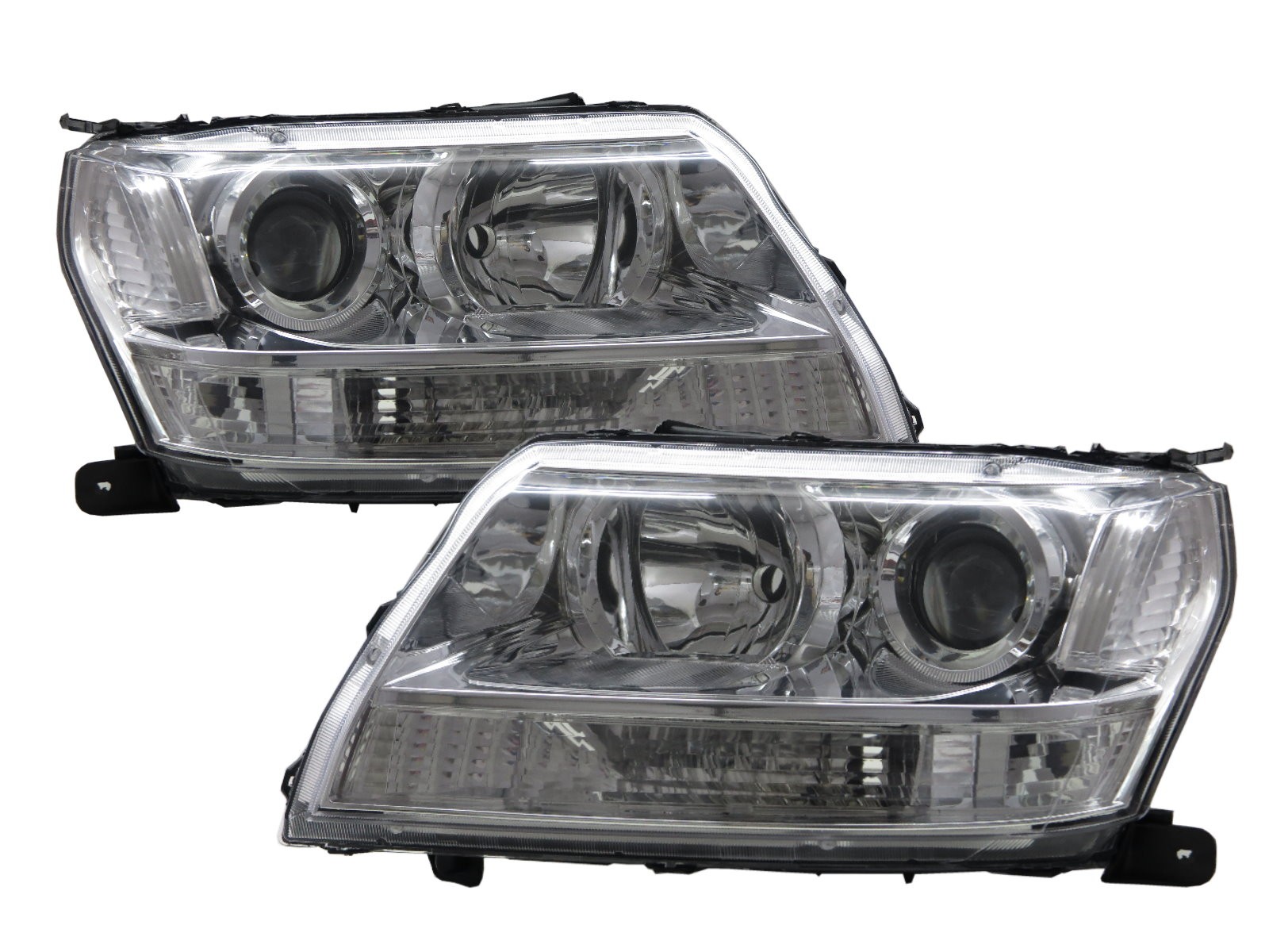CrazyTheGod GRAND VITARA Third generation 2005-2014 SUV 3D/5D Projector Headlight Headlamp Chrome for SUZUKI RHD