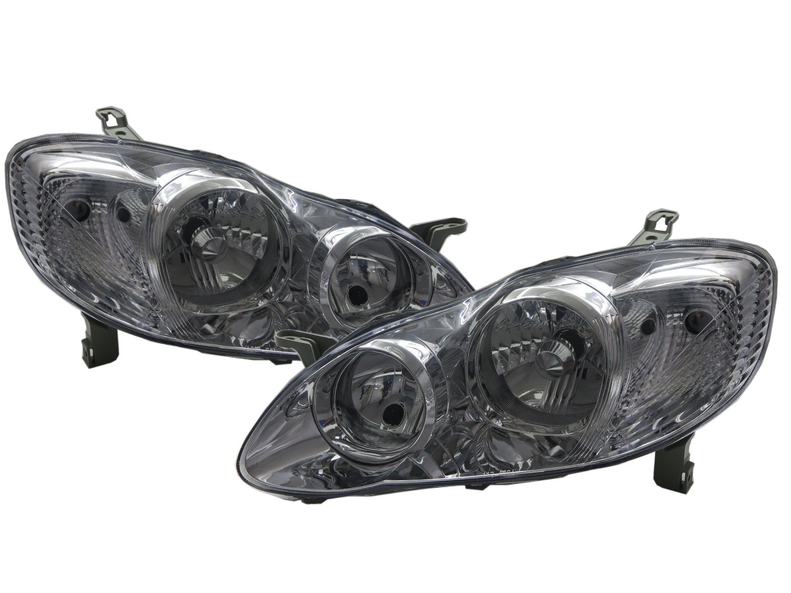 CrazyTheGod Corolla E120 Ninth generation 2003-2008 Sedan 4D Clear HID Headlight Headlamp W/ Motor Chrome US for TOYOTA LHD