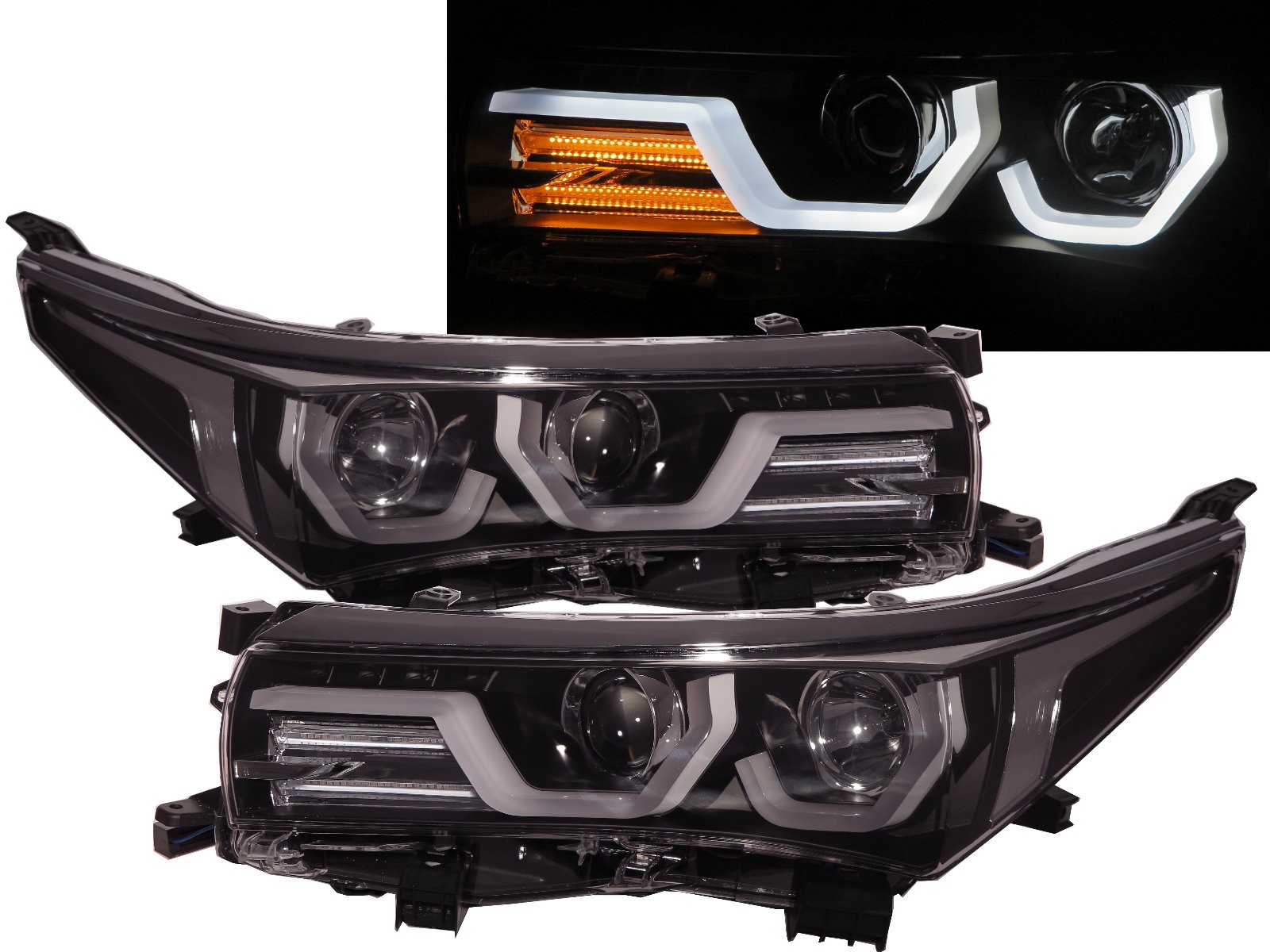 CrazyTheGod Corolla E170 Eleventh generation 2014-present Sedan 4D 3D Angel-Eye LED Headlight Headlamp Black for TOYOTA LHD 