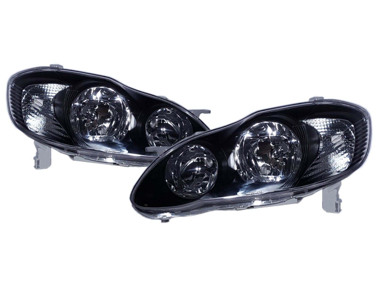CrazyTheGod LIMO E120 2003-2008 Sedan 4D Clear HID Headlight Headlamp W/ Motor Black US for TOYOTA LHD