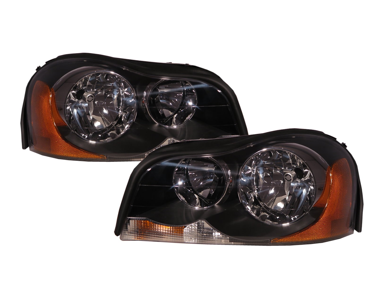 CrazyTheGod XC90 First generation 2002-2014 SUV 5D Clear Headlight Headlamp Black V2 for VOLVO LHD