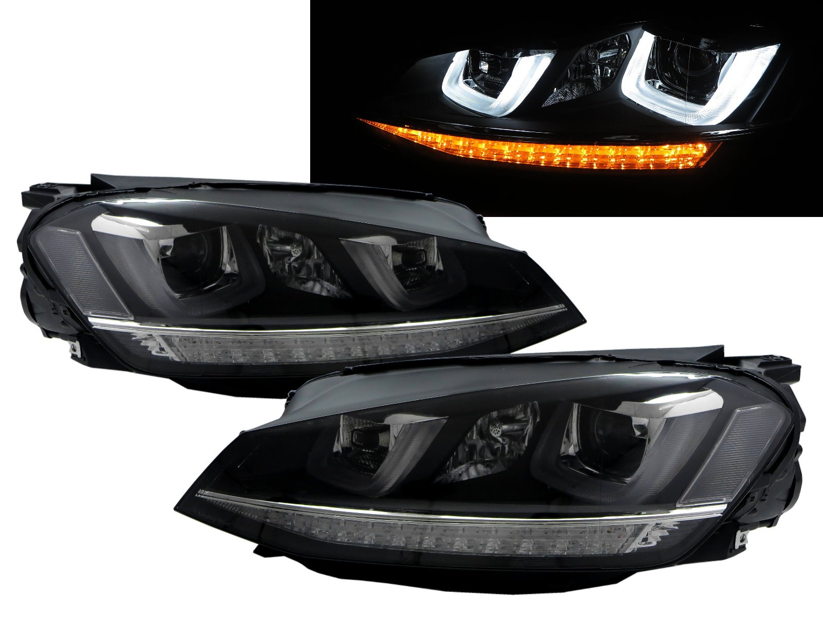 CrazyTheGod GOLF 5G Seventh generation 2012-present Hatchback/Wagon 3D/5D LED Projector Headlight Headlamp Black for VW Volkswagen LHD