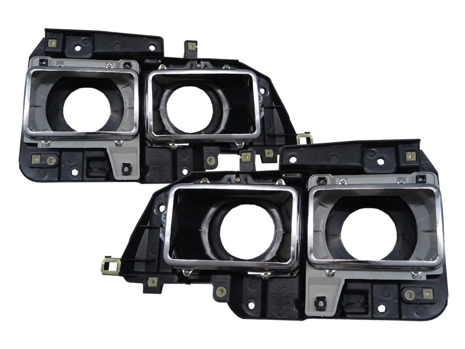 CrazyTheGod ELF 100P Fifth generation 1993-2003 Truck 2D Clear Headlight holder Chrome/Black for ISUZU