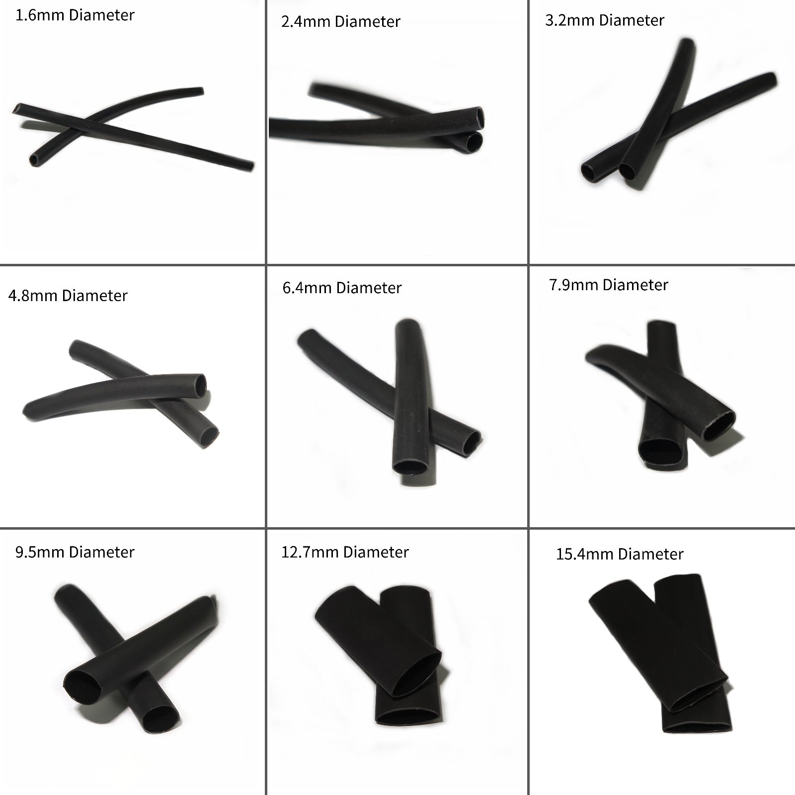 3:1 Ratio Adhesive Glue Lined Heat Shrink Tubing 40mm Sections 180PCS for Universal
