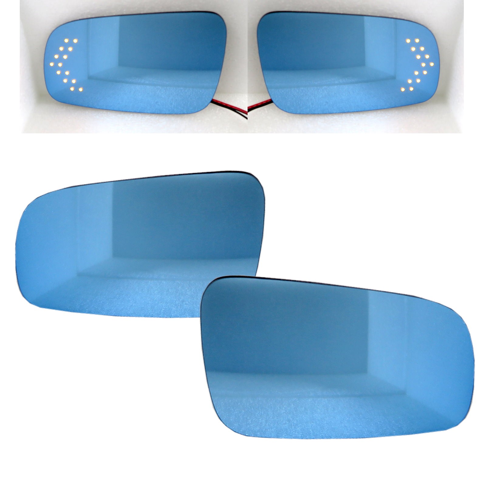 CrazyTheGod A6 C4 4A First generation 1994-1997 Sedan/Wagon 4D/5D LED Signal Light Anti-Glare MIrror Glass Blue for AUDI