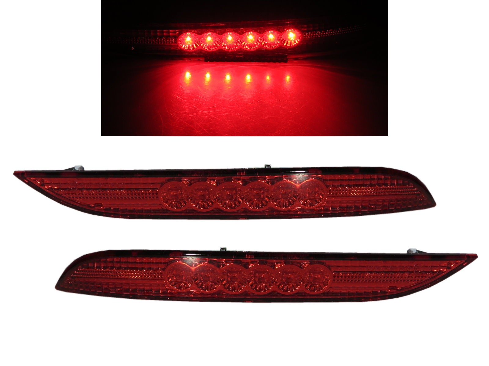 CrazyTheGod 5-Series E60 Fifth generation 2004-2010 Sedan 4D LED Rear Bumper Brake Light Lamp Red for BMW