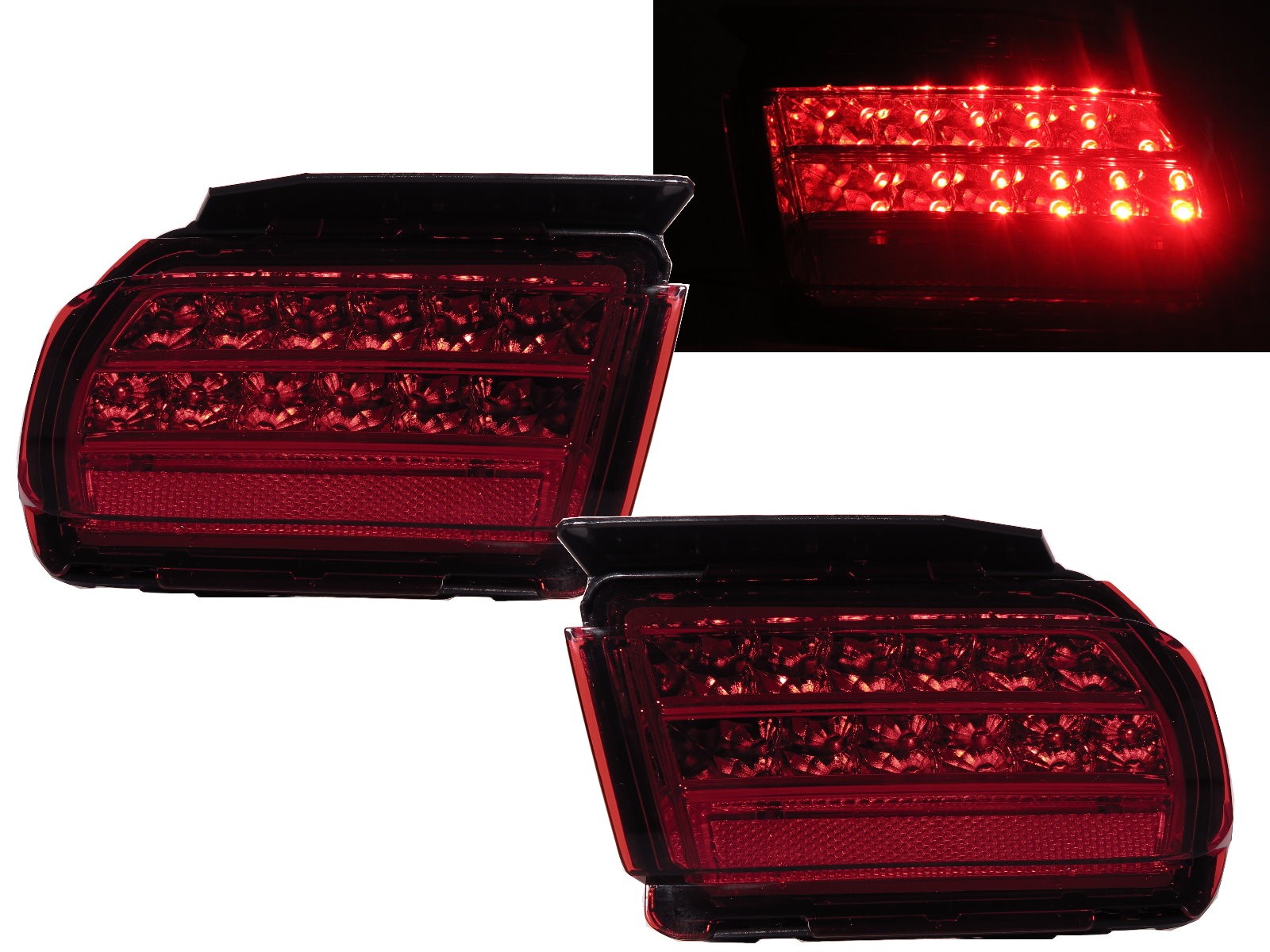 CrazyTheGod LAND CRUSIER Prado 2009-20015 FJ150 LED Rear Fog Light ALL RED for TOYOTA