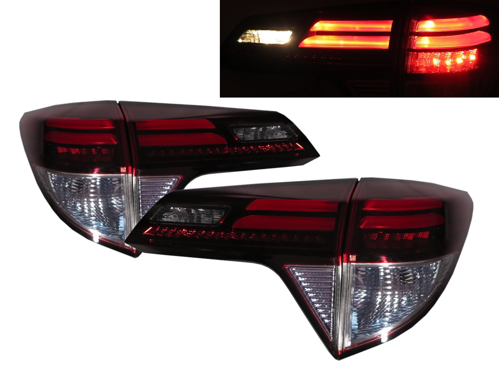 CrazyTheGod Vezel RU1/2/3/4 Second generation 2016-2017 SUV 5D LED Tail Rear Light Red/White for HONDA