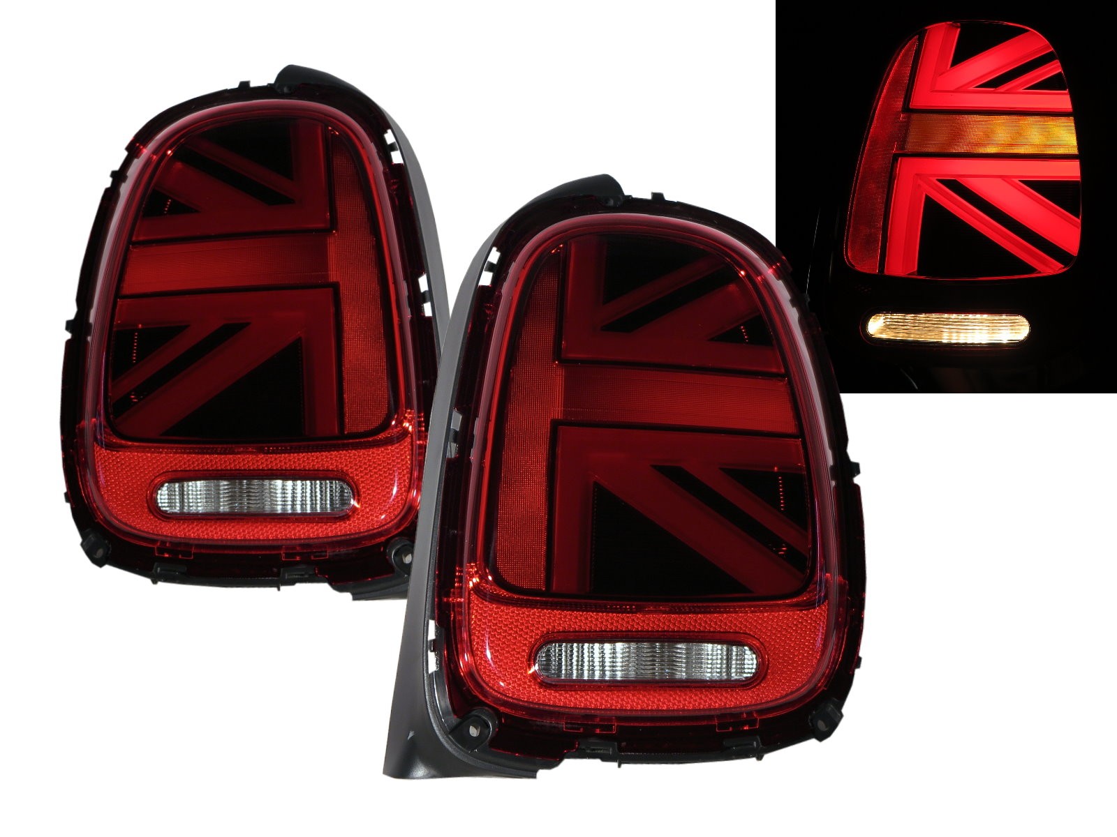 CrazyTheGod MINI F56 Third generation 2013-2020 Hatchback 3D LED Tail Rear Light Red for MINI
