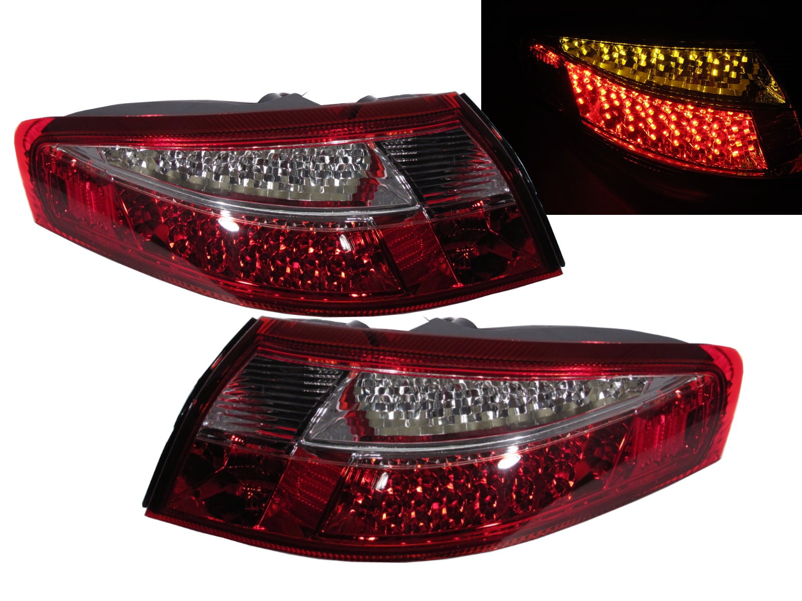 CrazyTheGod CARRERA 911 996 1998-2005 LED Tail Rear Light RED/CEALR for PORSCHE