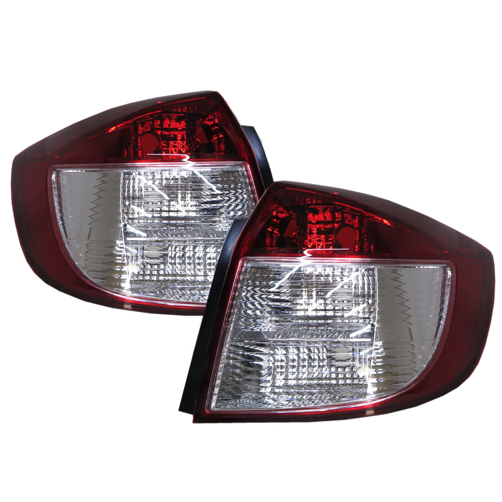 CrazyTheGod SX4 First generation 2008-2013 Sedan 4D Clear Tail Rear Light Red/White for SUZUKI