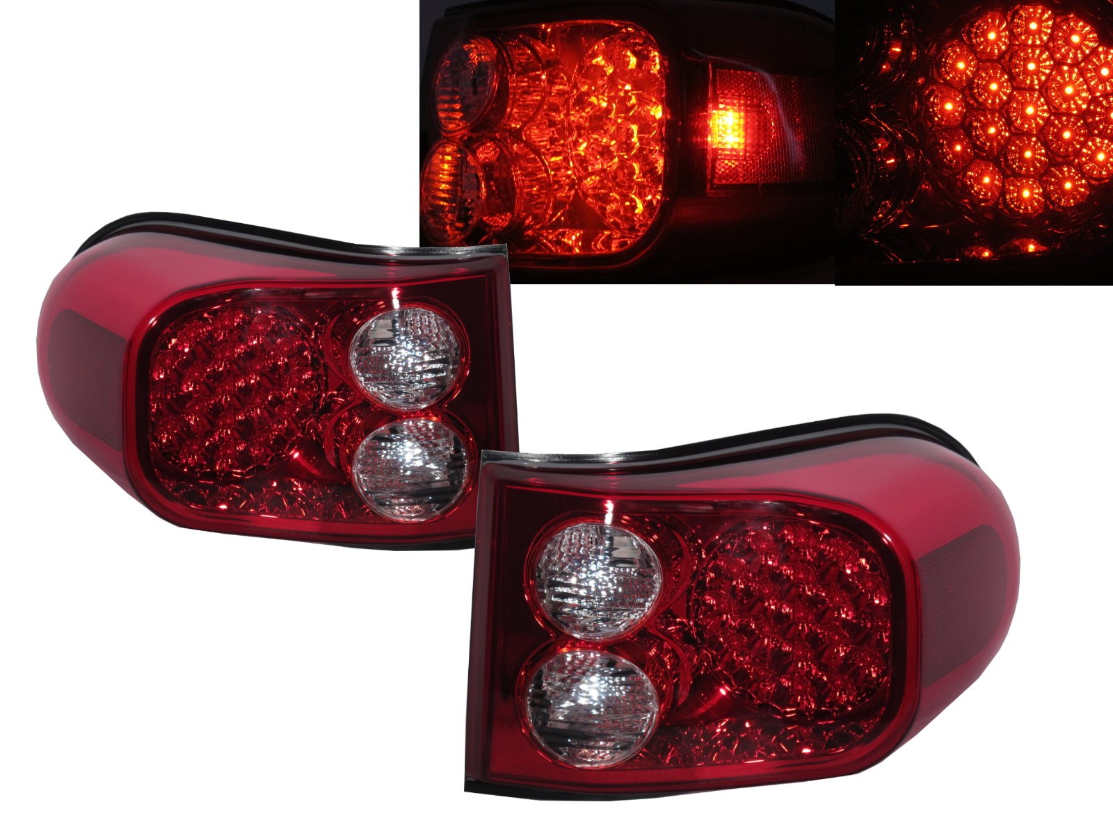 CrazyTheGod FJ CRUSIER 2007-2015 GSJ15W LED Tail Rear Light RED/CLEAR for TOYOTA