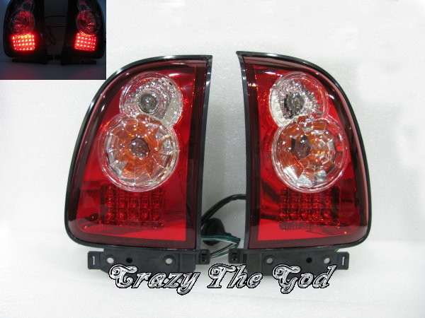 CrazyTheGod RAV4 XA10 First generation 1998-2002 Facelift SUV 5D LED Tail Rear Light Red/White for TOYOTA