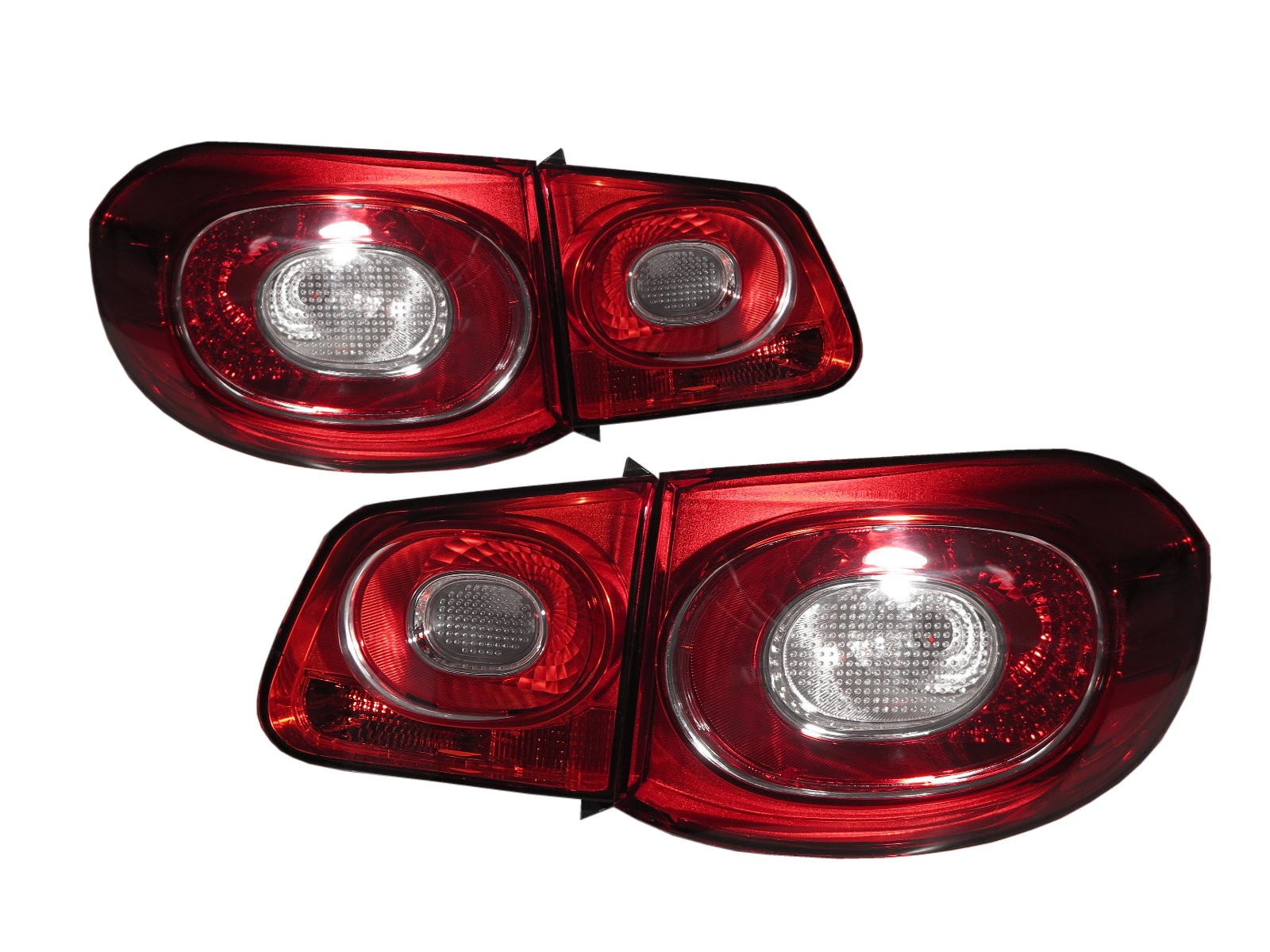 CrazyTheGod TIGUAN First generation 2009-2011 Pre-Facelift SUV 5D Clear Tail Rear Light Red for VW Volkswagen