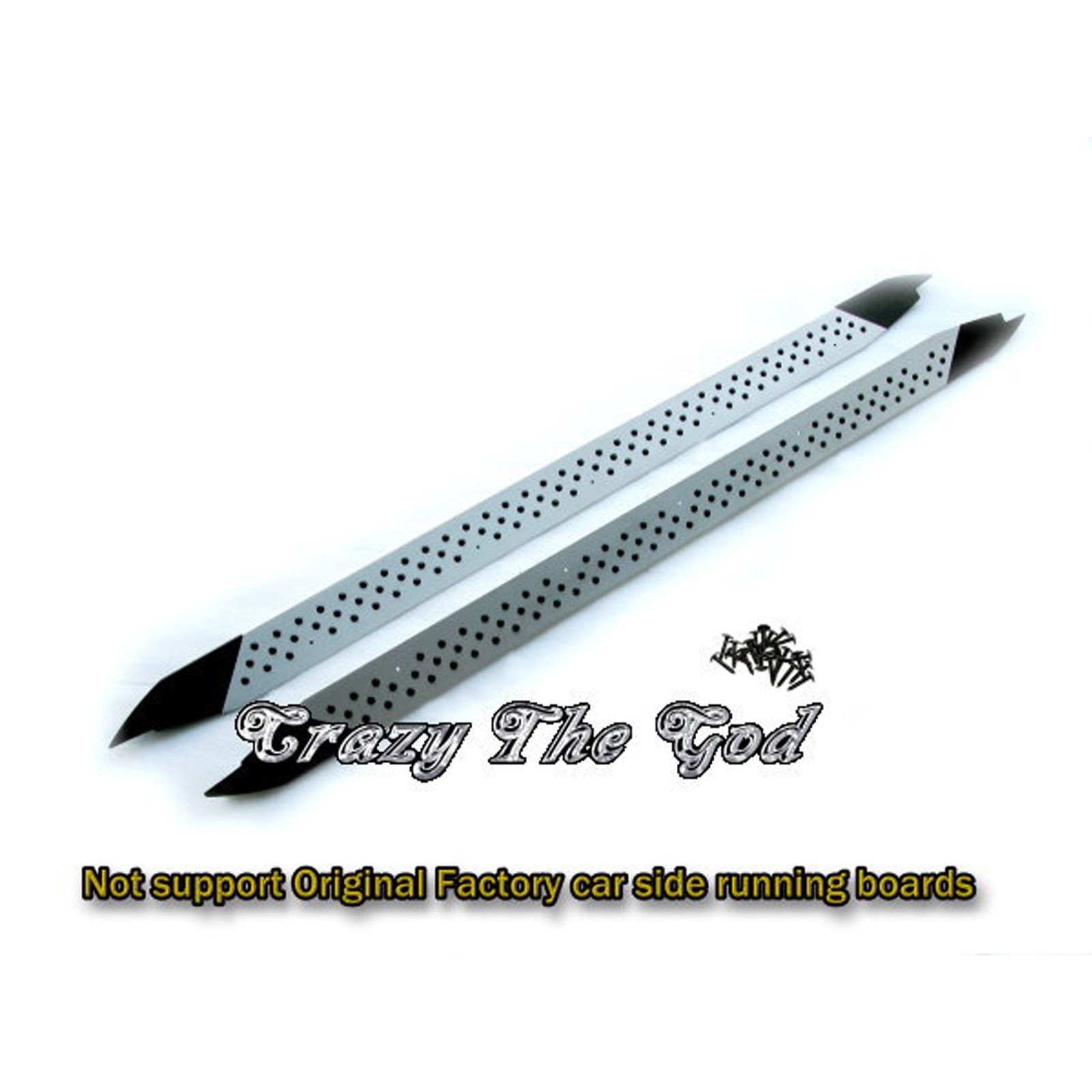 CrazyTheGod X5 E70 Second generation 2007-2013 SUV 5D Aluminum Brushed Running Board Side Step Chrome for BMW