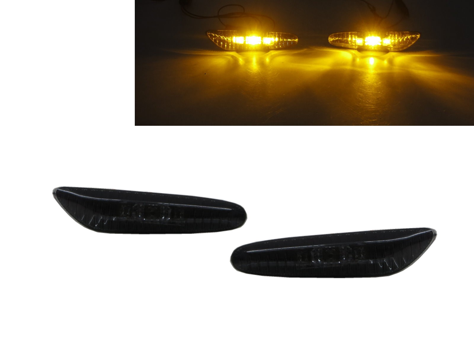 CrazyTheGod 1-Series E81/E82/E87/E88 First generation 2004-2013 Hatchback/Coupe/Convertible 2D/3D/5D LED Side Marker Light Lamp Smoke for BMW