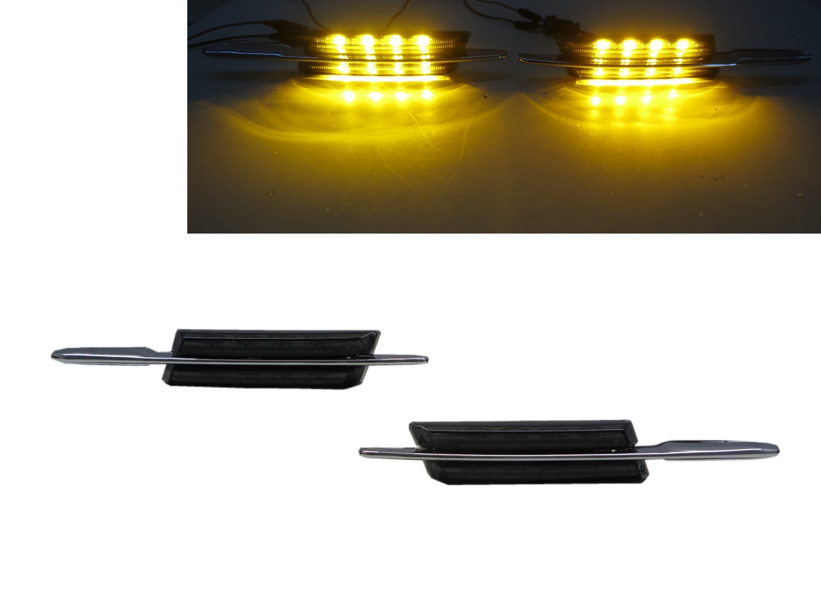 CrazyTheGod 3-Series E90/E91/E92/E93 Fifth generation 2004-2013 Sedan/Wagon/Coupe/Convertible 2D/4D/5D LED Side Marker Light Lamp Smoke for BMW