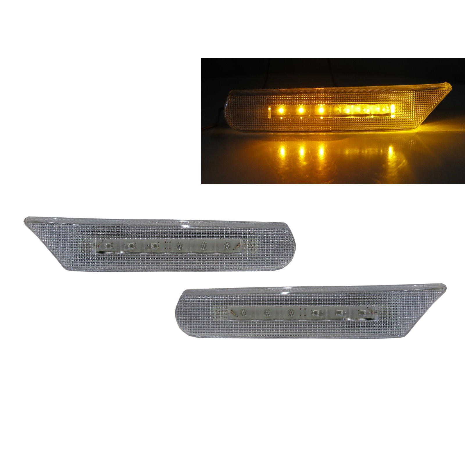CrazyTheGod BOXSTER 986 1996-2004 Roadster 2D Side Marker Light Lamp Chrome for PORSCHE