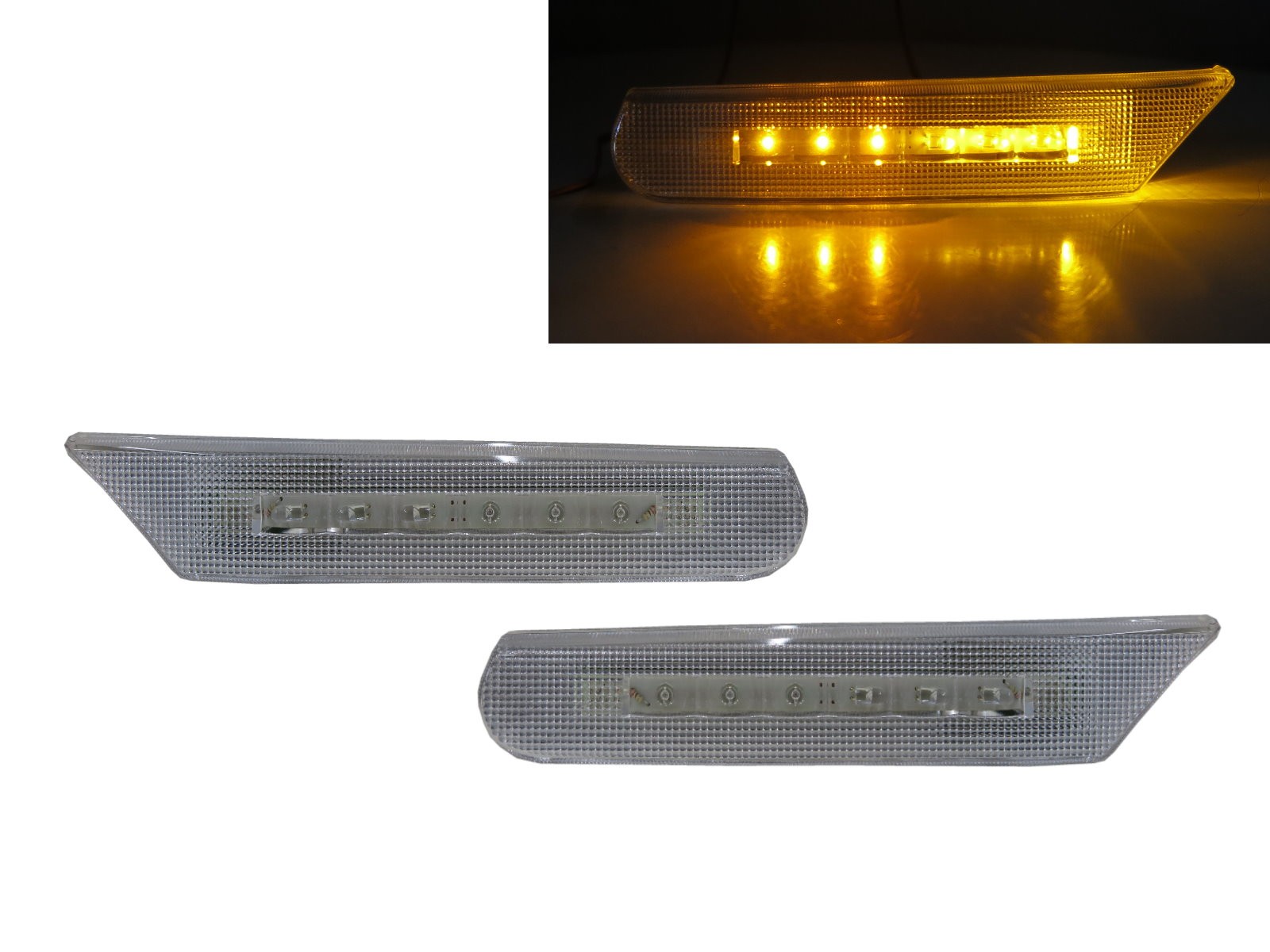 CrazyTheGod CARRERA 911 996 1998-2004 Coupe/Convertible 2D Side Marker Light Lamp Chrome for PORSCHE
