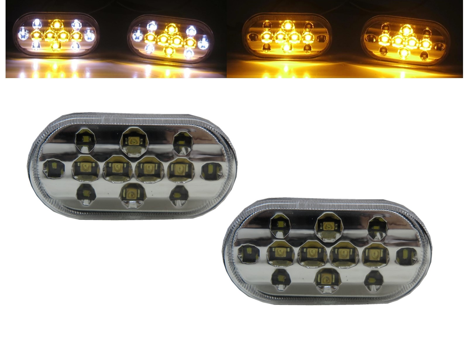 CrazyTheGod Wagon R Solio Second generation 2002-2009 Wagon 5D Dual LED Side Marker Light Lamp Chrome for SUZUKI