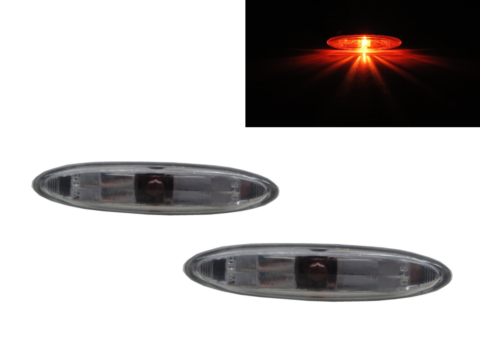 CrazyTheGod Reiz First generation 2005-2009 Sedan 4D Side Fender Marker Light Lamp Clear for TOYOTA