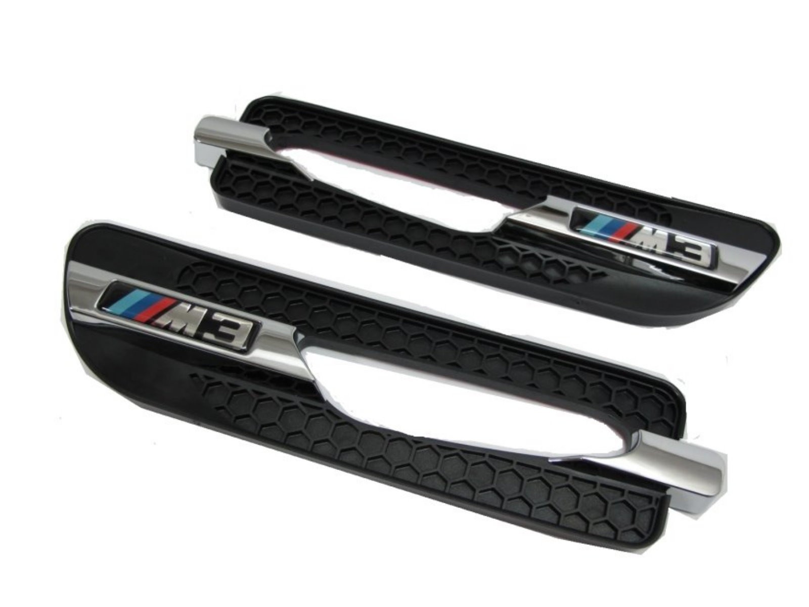 CrazyTheGod 3-Series E46E90/E91/E92/E93 1997-2013 Sedan/Wagon/Coupe/Convertible 2D/4D/5D Fender Vent Grille Chrome/Black for BMW
