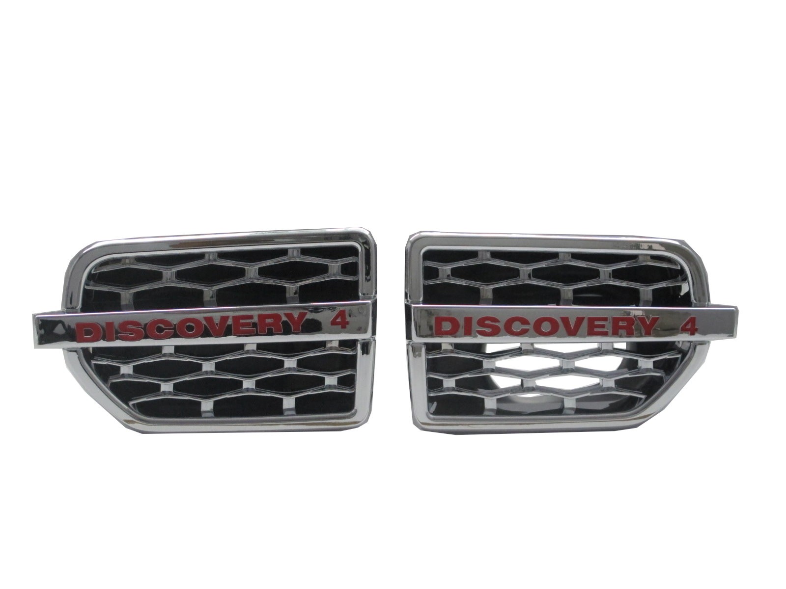 CrazyTheGod Discovery4 LR4 2009-present  Honeycomb Mesh Side Fender Vent Grille CHROME for Land Rover