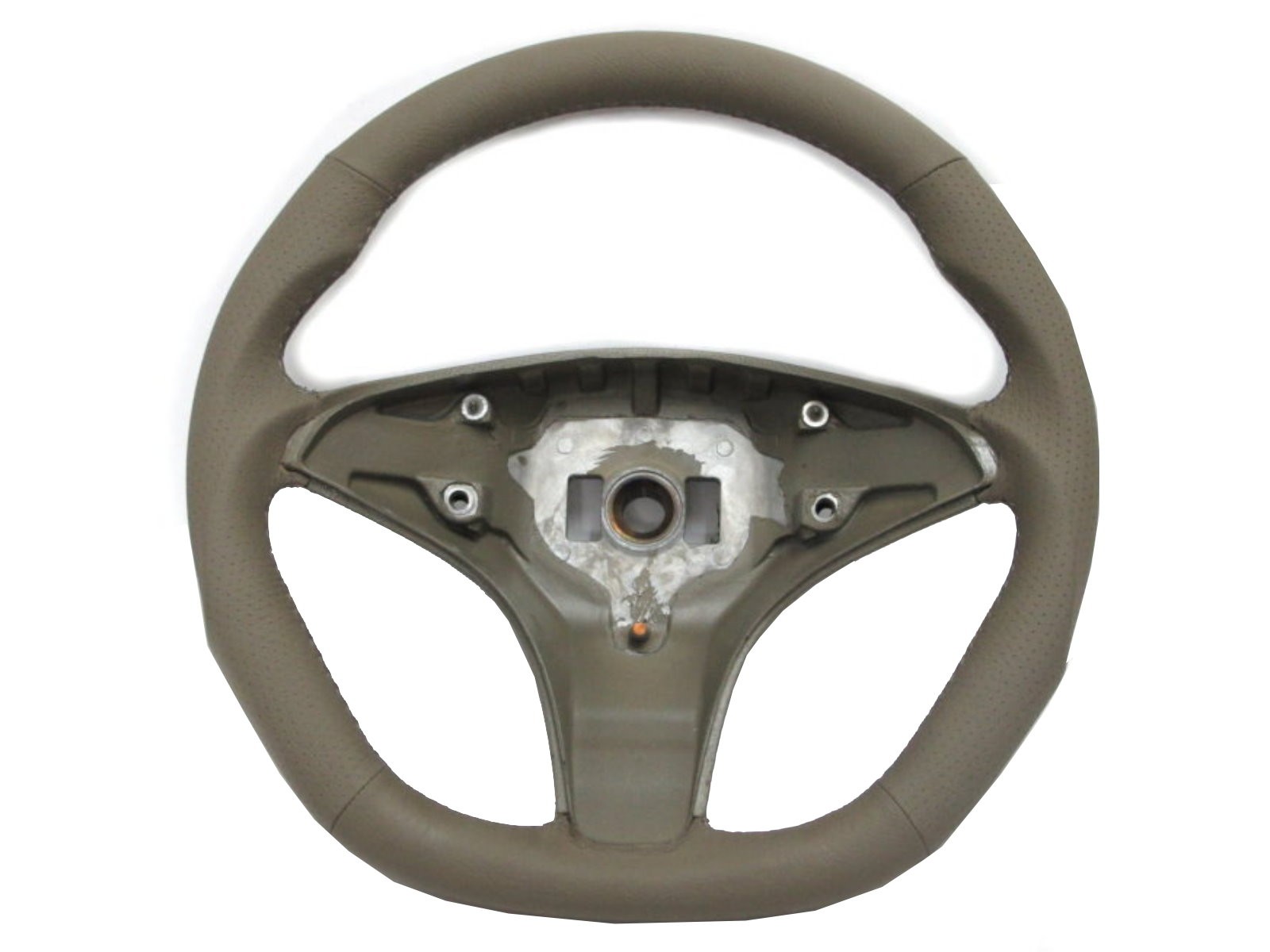 CrazyTheGod W204 2007-2011 PRE-FACELIFT STEERING WHEEL SPORT All leather WOOD BEIGE Leather for Mercedes-Benz