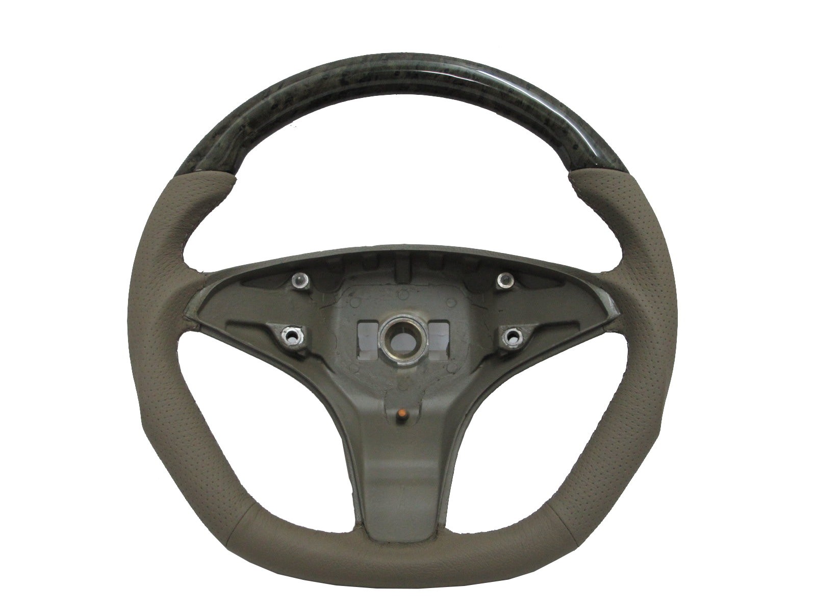 CrazyTheGod W204 2007-2011 PRE-FACELIFT STEERING WHEEL SPORT Bird Eyes WOOD BEIGE Leather for Mercedes-Benz