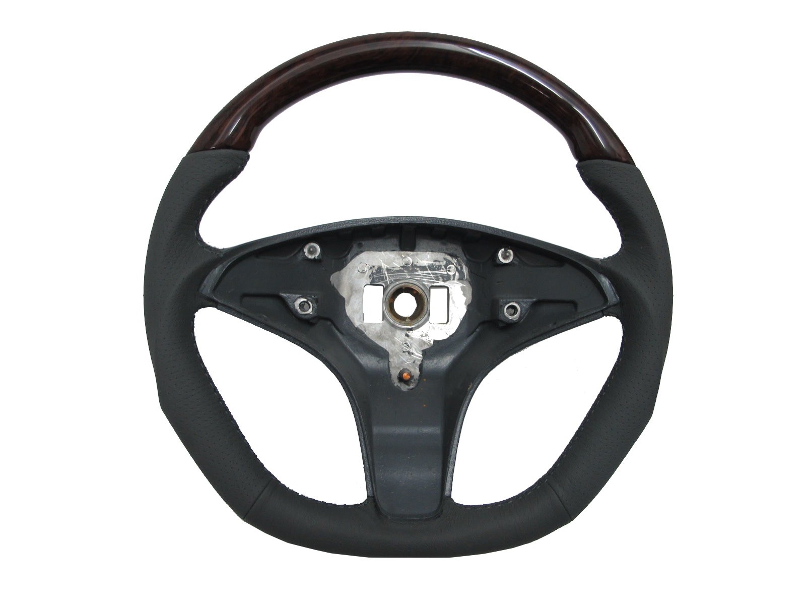 CrazyTheGod W204 2007-2011 PRE-FACELIFT STEERING WHEEL SPORT Walnut WOOD GRAY Leather for Mercedes-Benz